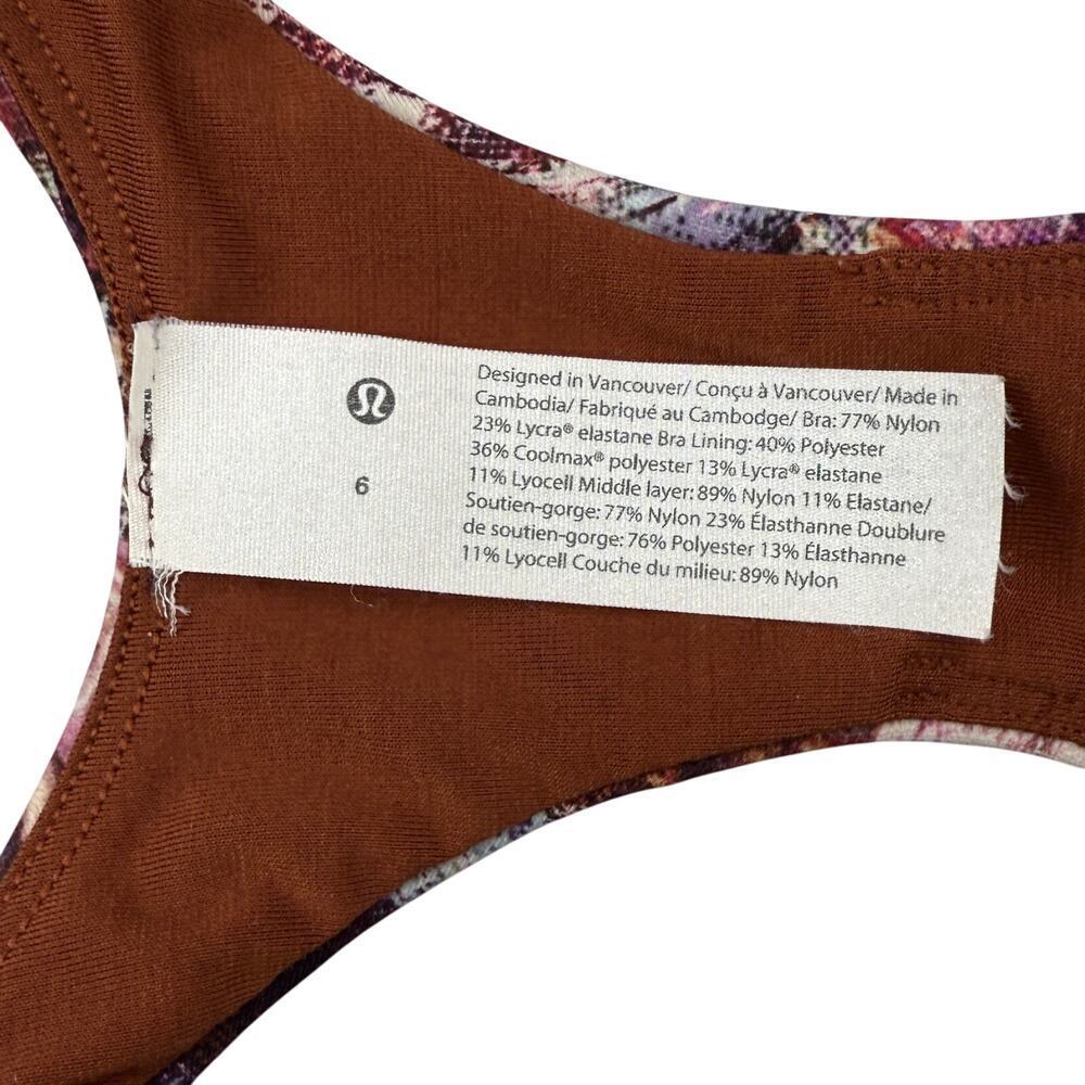 LULULEMON Wunder Train Long-Line Bra Medium Support Sz 6 Urbantricity Multi - Picture 8 of 8